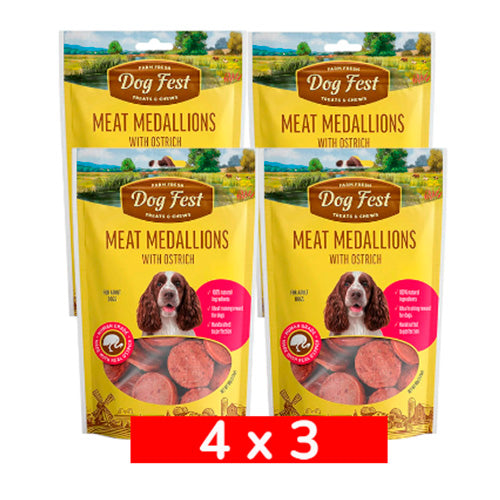 4x3 DogFest Medallones de Avestruz 90 grs