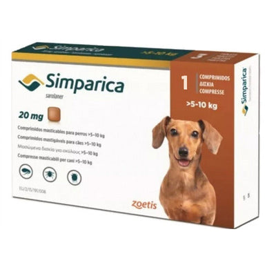 Simparica 20 Mg 1 Tableta 5 a 10 Kg