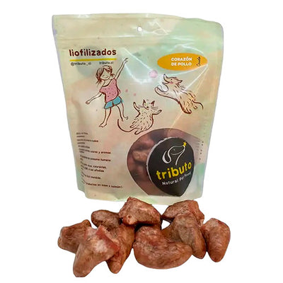 Snack Liofilizado Crudo Corazon de Pollo 100 gr