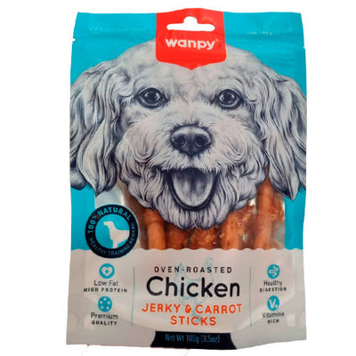 Chicken Jerky & Carrot Sticks 100 gr