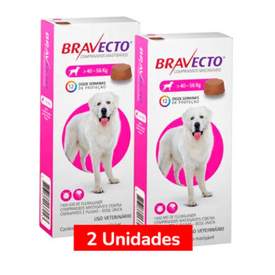 Pack Bravecto Perro 3M 40 a 56 Kg 2 Unidades