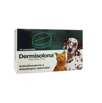 Dermisolona 20mg Antiinflamatorio Dragpharma Perro gato.jpg