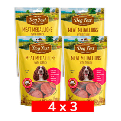 4x3 DogFest Medallones de Avestruz 90 grs