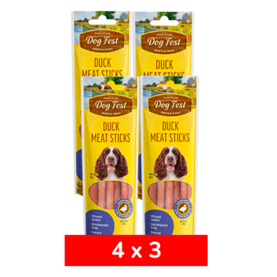 4x3 DogFest Sticks de Carne de Pato 45 grs