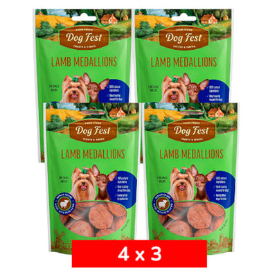 4x3 DogFest Medallones de Cordero 55 grs