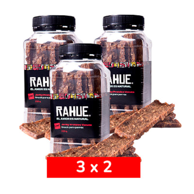 3x2 Rahue Jerky Proteina Vacuno Pote 250 grs